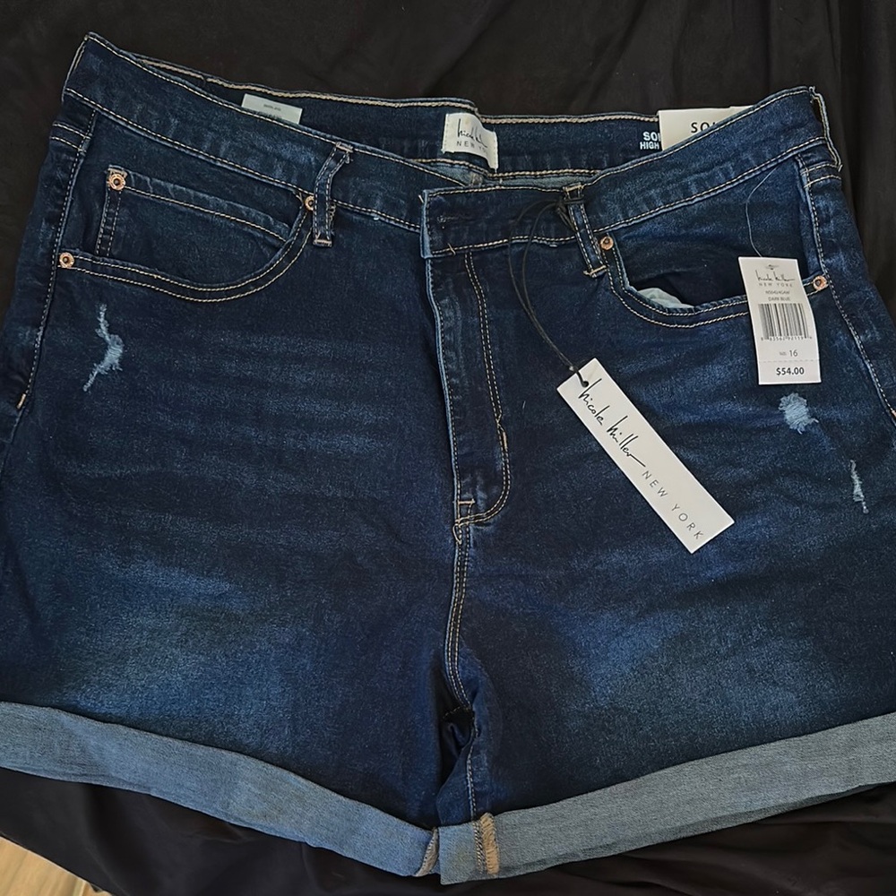 Karen Millen Dark Blue Jean Shorts